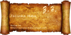 Zelinka Huba névjegykártya